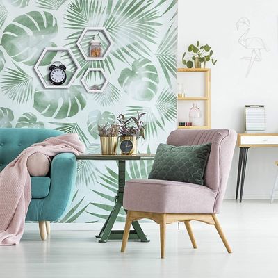 木造彫刻六角壁棚セット 農家の家具の装飾組織