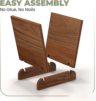 マシッドウォールナットウッドビニールレコードホルダー 複数機能設計の保管用フリップディスプレイ