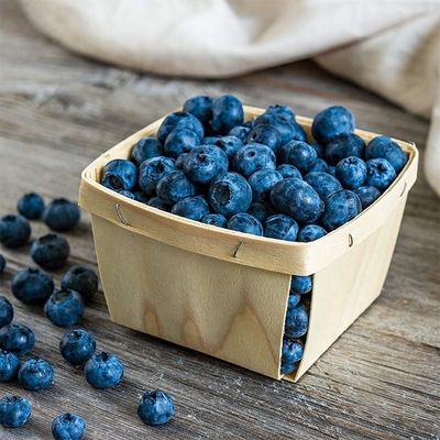 ビーチやポップル カーネール 木色 4 x 4 インチ ピント フルーツ パーティの飾り付け用のバスケット