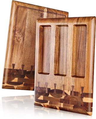 環境に優しい木材切断板,内蔵したジュース溝と取り外せる容器