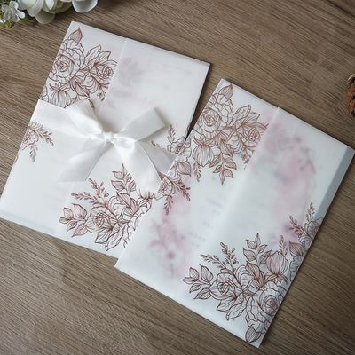 ローズ の パターン と 熱 スタンプ を 貼る 野菜 パーゲメント レーザー 切断 結婚 招待状