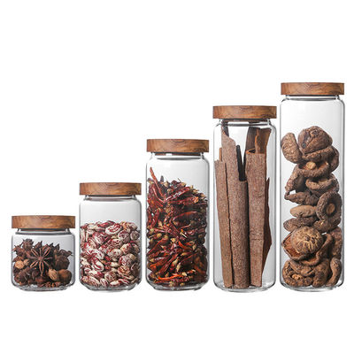 食品貯蔵ソリューションのためのアカシア蓋のガラス容器