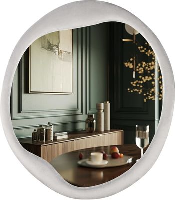 塗装されたフラネル 包装された木製枠 ミラー 独特の不規則な壁飾り 家用