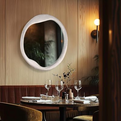 塗装されたフラネル 包装された木製枠 ミラー 独特の不規則な壁飾り 家用