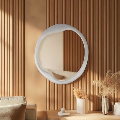 塗装されたフラネル 包装された木製枠 ミラー 独特の不規則な壁飾り 家用