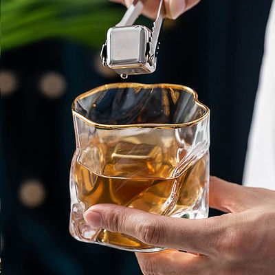 クリステル・ウイスキー・グラス・ワインカップ 曲がった線 オーダーメイド・ロゴと多色オプション