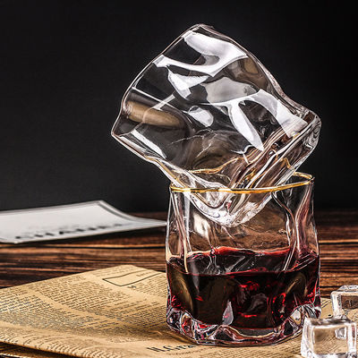 クリステル・ウイスキー・グラス・ワインカップ 曲がった線 オーダーメイド・ロゴと多色オプション