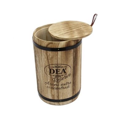 18x18x27cm オーダーメイドロゴ 木製樽パッケージ ハンドメイド ヴィンテージスタイル 大型 パウロニア