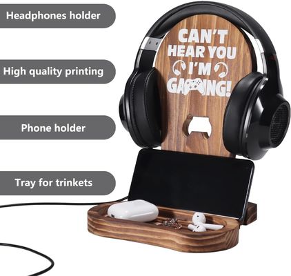 ホテル ホーム 浴室 飾り 木製 ヘッドセット スタンド 飾り ゲーマー ティーンエイジャー 少年
