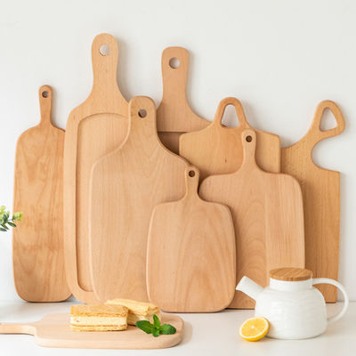 ミニアカシア木切断板 円形食品 木製デザインとナイフホルダー