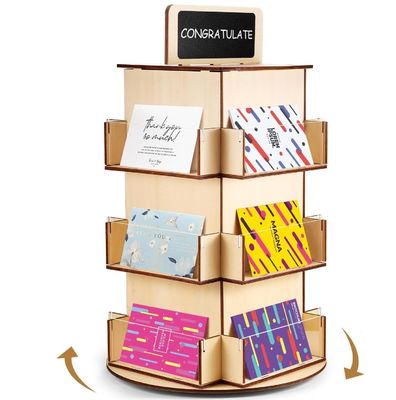 木製ガラス素材 木製ポストカードディスプレイラック 小型黒板カスタムサイズ