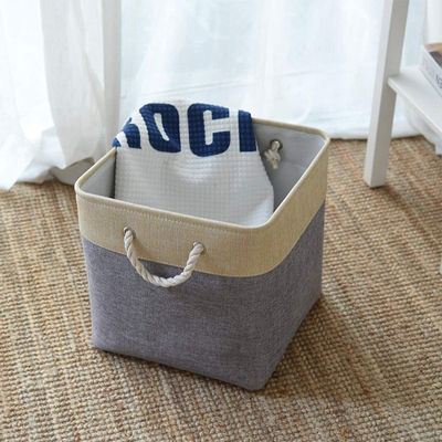 カスタマイズされたロゴ 服装のための容認された布の貯蔵バスケット 貯蔵と組織