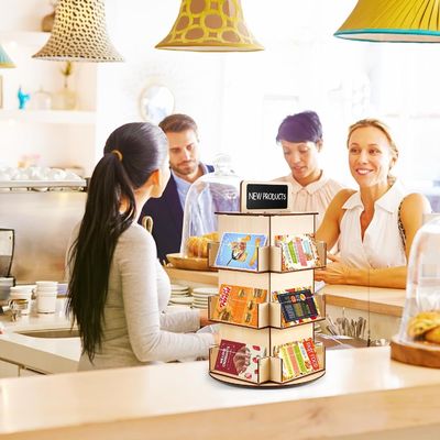 木製ガラス素材 木製ポストカードディスプレイラック 小型黒板カスタムサイズ