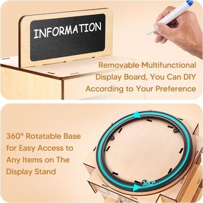 木製ガラス素材 木製ポストカードディスプレイラック 小型黒板カスタムサイズ