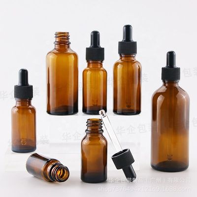 5ml 10ml 15ml 20ml 30ml 50ml 100ml アンバーガラスドロッパーボトル