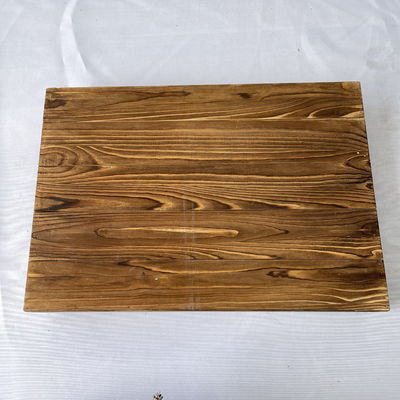 カスタマイズされたデザイン 金属ハンドル付きの田舎型長方形木製サービストレイ