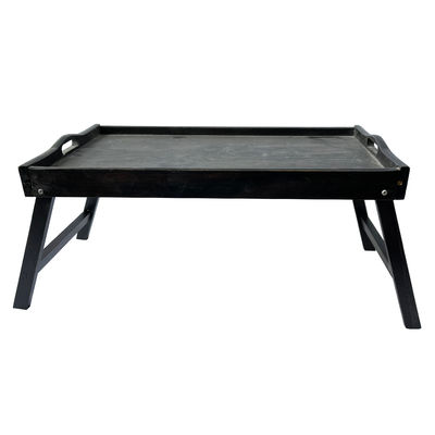 シルクスクリーン印刷 天然朝食 折りたたむ足付きの木製ベッドトレイ キッチンサービス