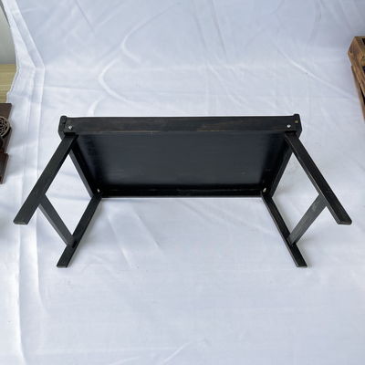 シルクスクリーン印刷 天然朝食 折りたたむ足付きの木製ベッドトレイ キッチンサービス