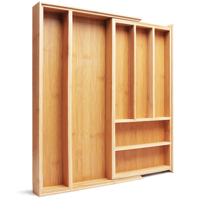 ビタラックスのファーストフードとテイカウェイサービスのための調整可能な竹製ドラワーオーガナイザー