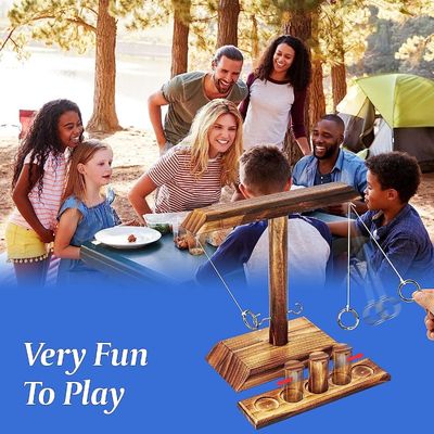 開発ゲーム 固形木製のリング ハック 投げゲーム バー 8歳から13歳