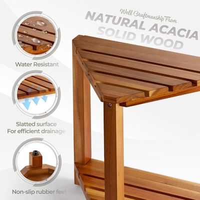 リビングルーム家具 木製のコーナーシャワーベンチ 座席とベンチ 収納棚