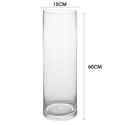厚い高円筒透明ガラス瓶 ヨーロッパ型 高さ10~60cm