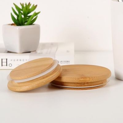 100% 天然の竹の蓋で ガラスのキャンドルボトル カスタマイズされたデザインと環境に優しい素材