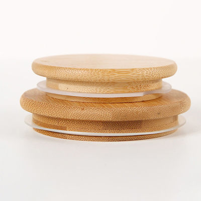 100% 天然の竹の蓋で ガラスのキャンドルボトル カスタマイズされたデザインと環境に優しい素材