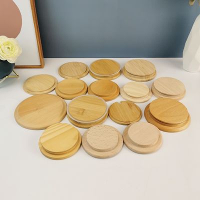 100% 天然の竹の蓋で ガラスのキャンドルボトル カスタマイズされたデザインと環境に優しい素材