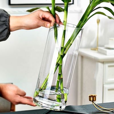 オーダーメイド家具 大型クリアガラス花瓶 全季節装飾 10-20cm直径