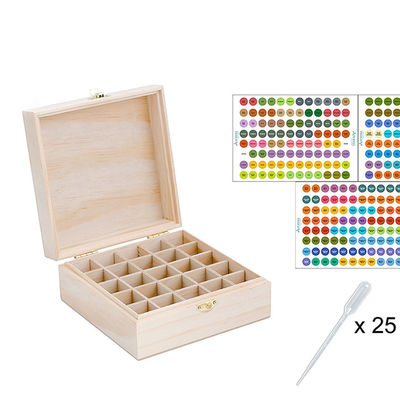 パーソナライズ可能な多用トレイ 大型エッセンシャルオイル 保存 切り口付き 木製のパッケージボックス