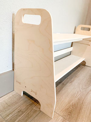 子供のための脱ぎ取れるモンテッソーリー木製家具 リビングルーム遊び室の靴ベンチ