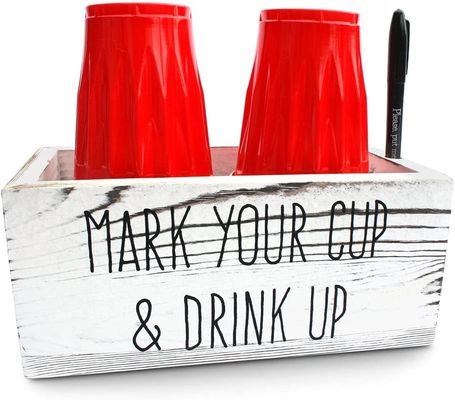 白い松単身用カップホルダー 田舎式パーティー用具の配給用