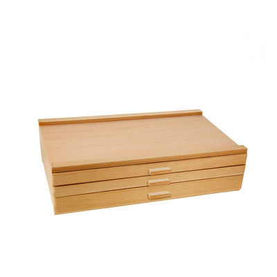 豪華な木製のオーガナイザー ジュエリーボックス 引き出し印刷 シルクスクリーン印刷/焼いた