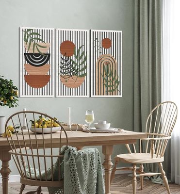 モダンな装飾 日月 植物 自然 リビングの壁飾り オーダーメイドのロゴ