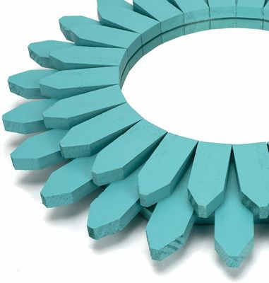 白色またはあなたの色で装飾壁鏡 12 インチ 田舎木 日光噴出 ボーホスタイル