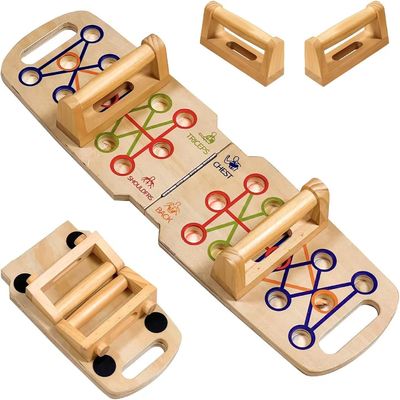 パーソナルサイズ 木製 折りたたみ プッシュアップ ハンドル プロの力トレーニング