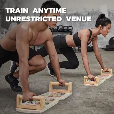 パーソナルサイズ 木製 折りたたみ プッシュアップ ハンドル プロの力トレーニング