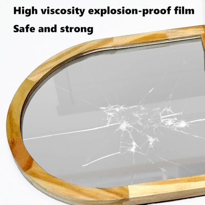 浴室 寝室 入り口 リビング 装飾鏡 棚とコートフック付き壁鏡 木製枠