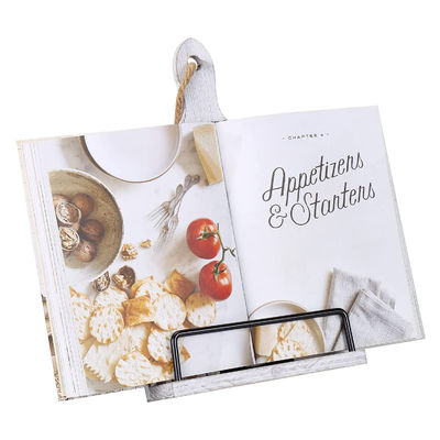 この田舎の木製のレシピブックホルダーで 簡単にレシピを読む