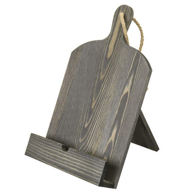 白く塗られた切断板 スタイル 木製料理本スタンドホルダー キックスタンド