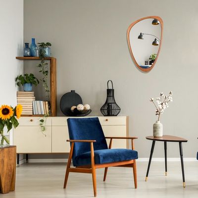 美しい家庭装飾 無料サンプル料 不対称鏡 木製 不正規鏡