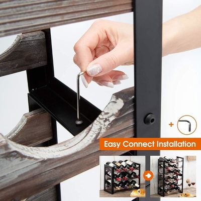 機能的なデザイン 酒瓶のための多機能の木製ワインラックカウンター