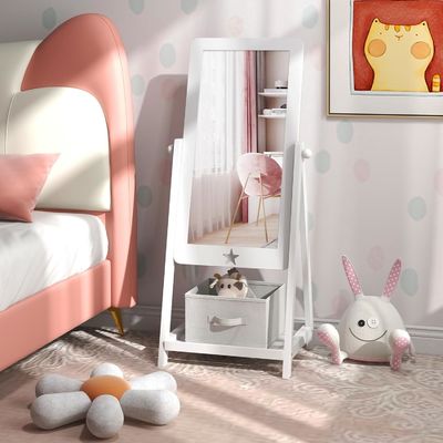 360度回転可能な直角形デザインの自由立体全長着用鏡