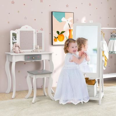 360度回転可能な直角形デザインの自由立体全長着用鏡