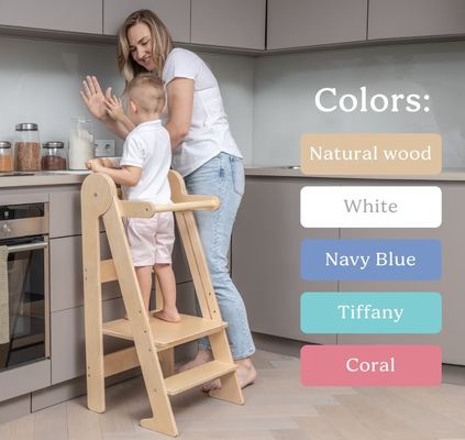 3つの高度を調整できる折りたたみのある焼いた幼児キッチンシートヘルパーを印刷する