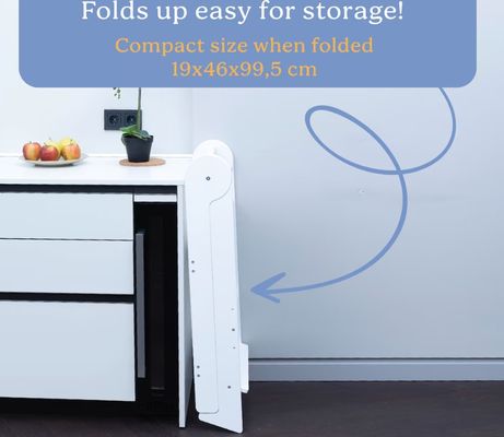 3つの高度を調整できる折りたたみのある焼いた幼児キッチンシートヘルパーを印刷する