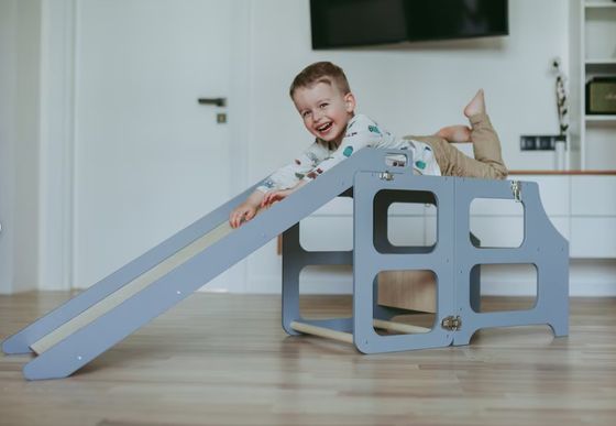 郵便包装 リビング キッチンタワー 3in1 折りたたむ ステップ ストール デスク スライド 子供向け