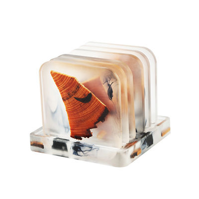 エコフレンドリー カスタムクリスタル樹脂カップコースター 最新のクラシック/ポストモダンスタイル