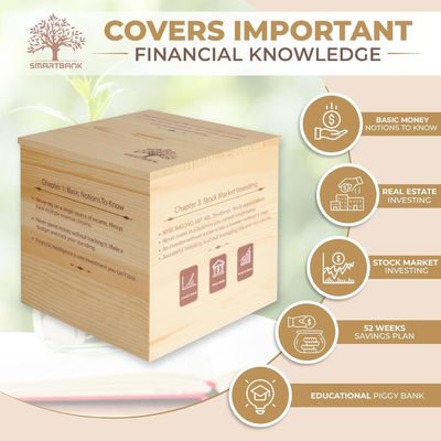 木製のピギーバンク 男の子と女の子のための教育用 折りたたみのないラック